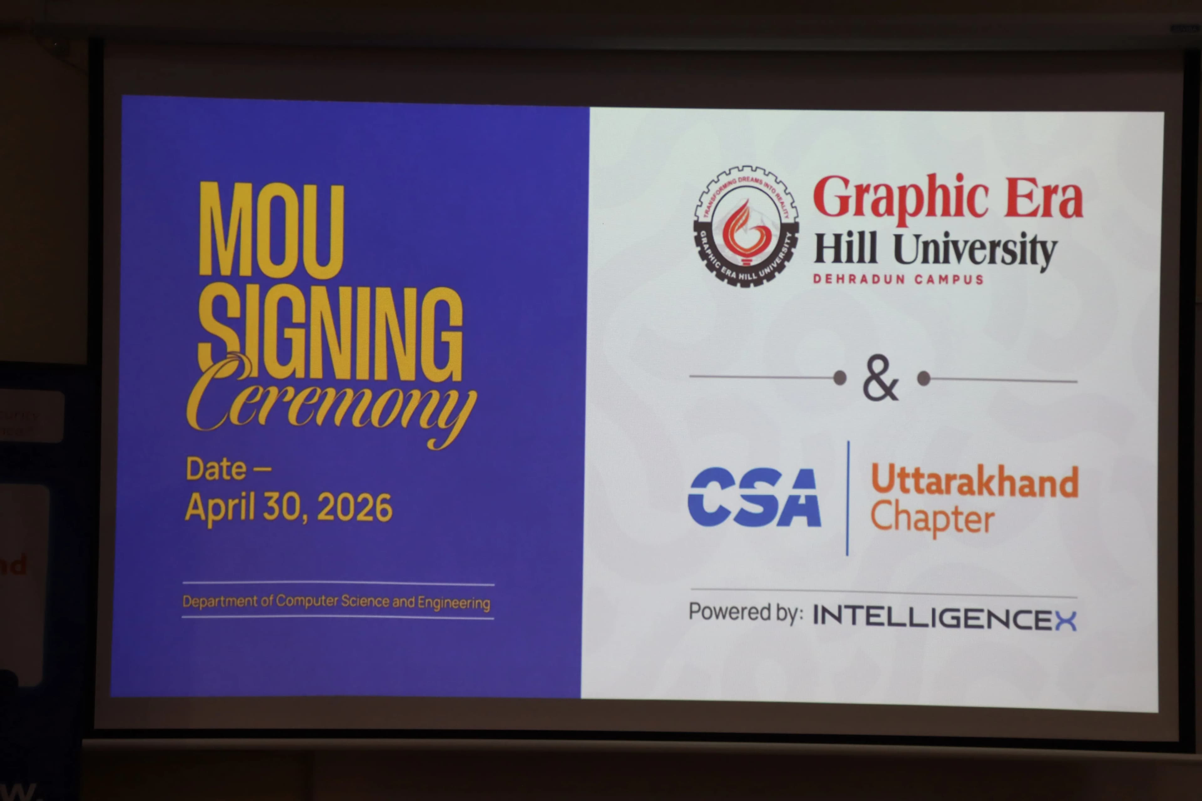 MOU Signing Ceremony with Graphic Era Hill University