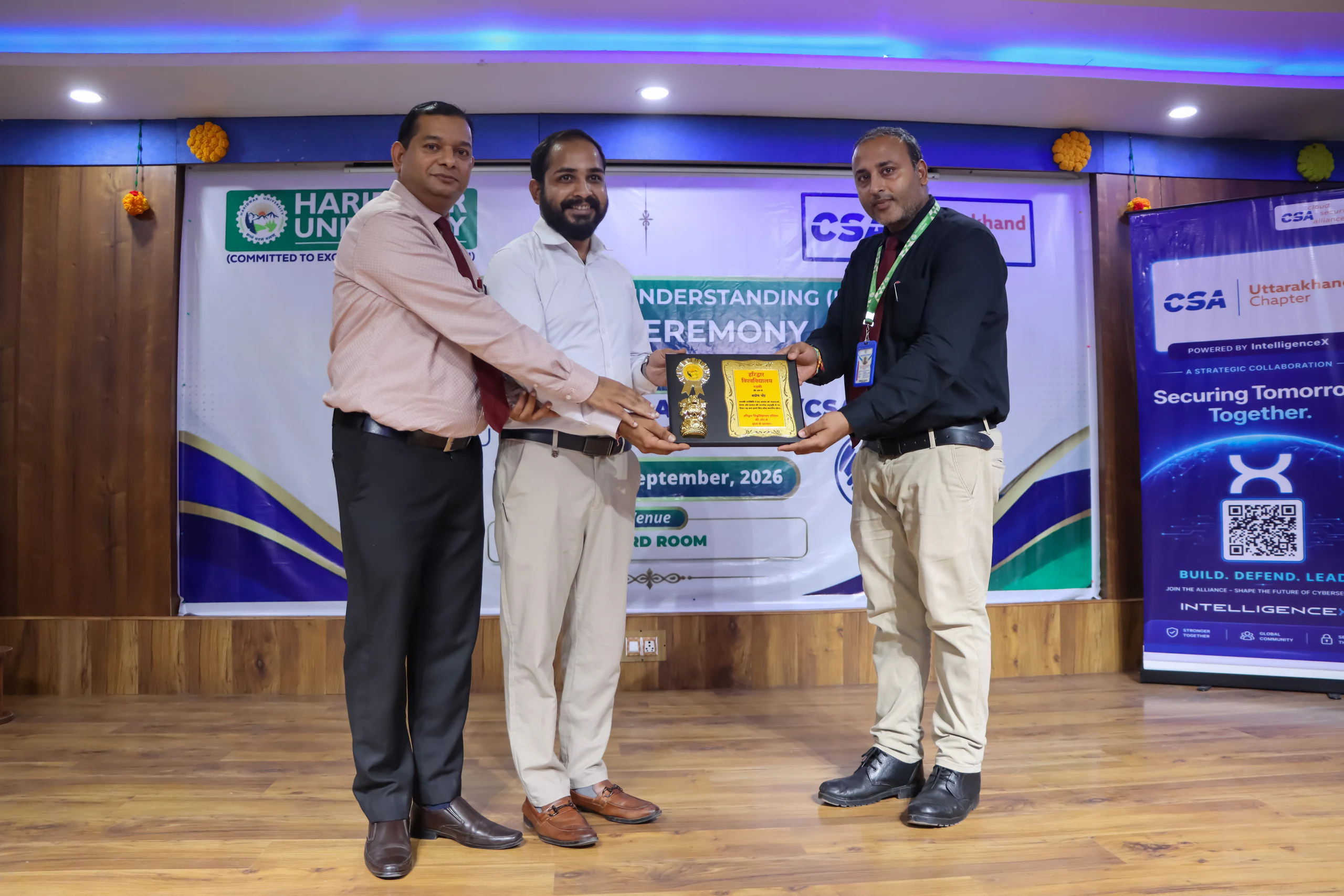 Felicitation at the Haridwar University and CSA Uttarakhand Chapter MOU signing ceremony
